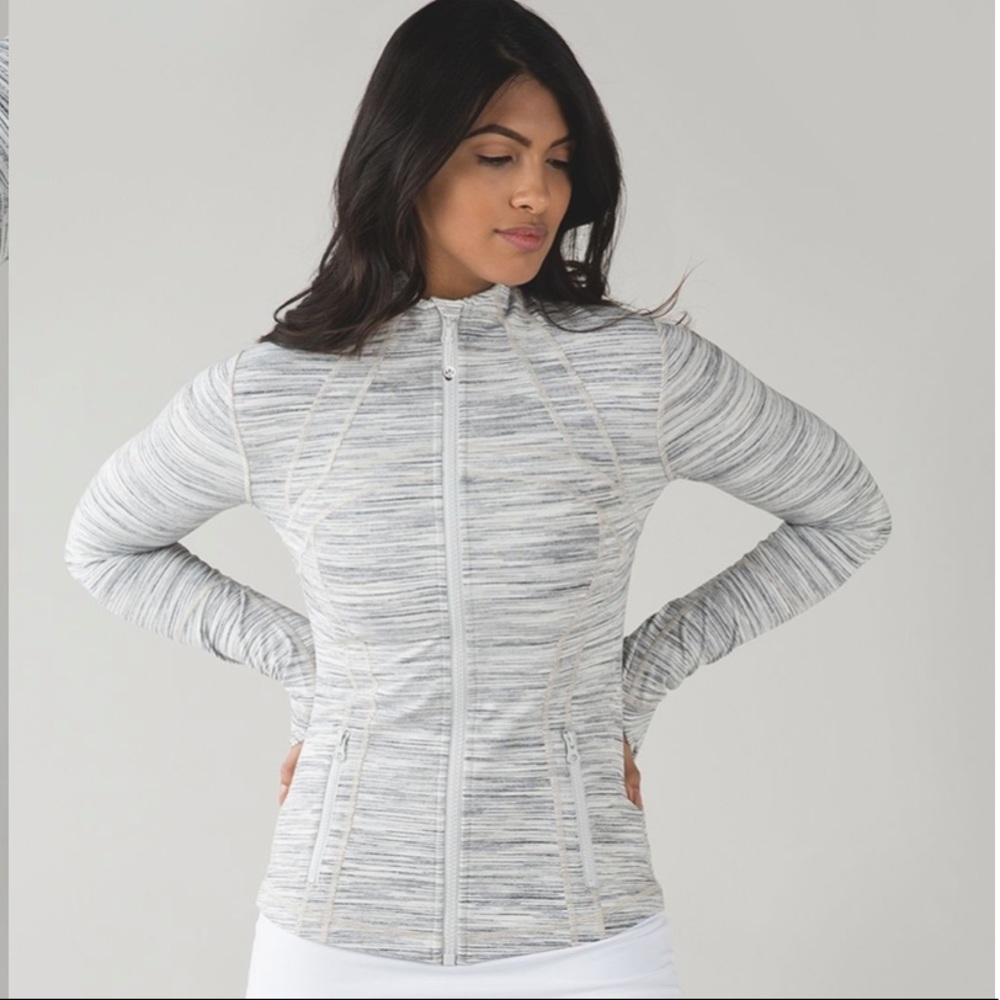 Lululemon Define Jacket Gray White Space Dye Full Zip 4